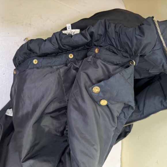 Giorgio Armani Junior Puffer Hood Ruffles Jacket Coat Zip Logo Pockets Warm 12 - Picture 8 of 16